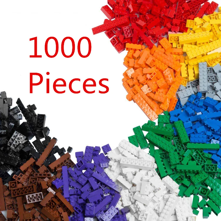 JDLT Blocks DIY Enlighten ABS Plastic 1000 Pcs Funny Bucket Construction technic Blocks
