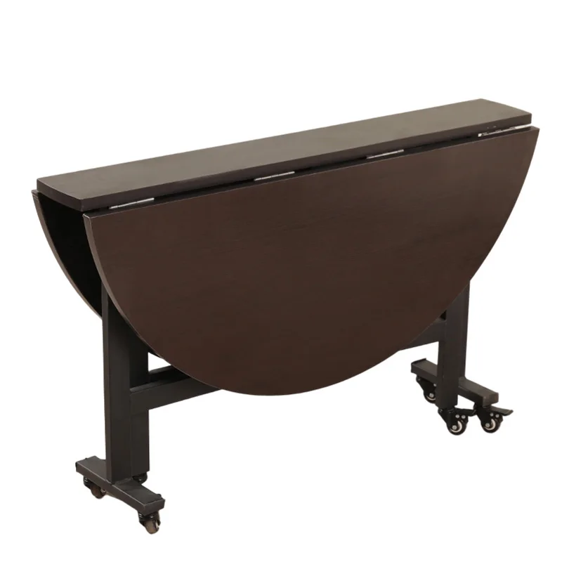 Unit Canteen Round Dining Table Folding Dining Table with Wheels Moving Dining Table