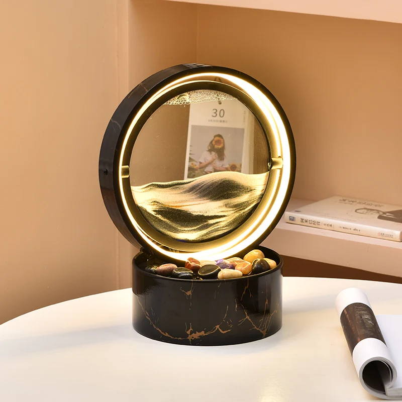 Креативные 3d стеклянные песочные часы в движении, движущаяся Песочная рамка, художественное изображение, текущий подарок, украшение фонтана