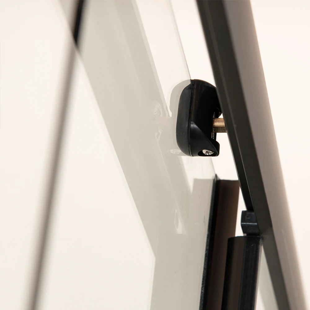Factory Direct Price square Sliding Shower Door Shower Enclosure 90x90 with 6mm Tempered Glass Black Color Aluminum Frame
