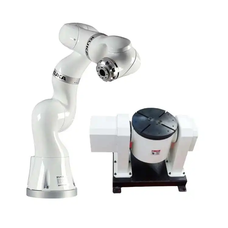 Robotic Arm Welding 7 Axis Kuka LBR Iiwa 14 R820 CR With CNGBS Weldling Positioner As Cobot Robot