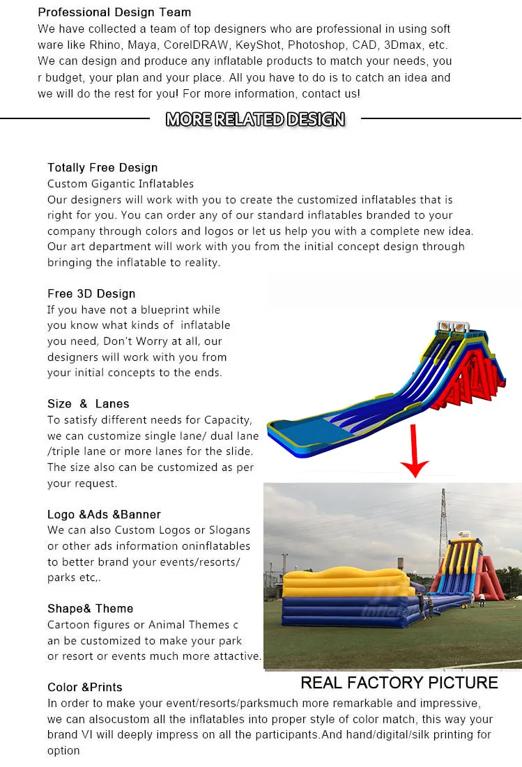 Heavy Duty Inflatable Water Slides,Banzai Adult Size Inflatable