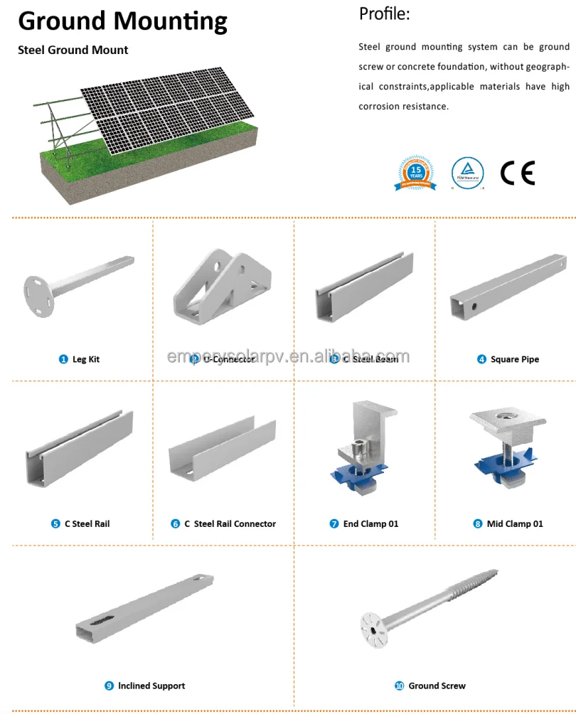 Solar Panel Support Structures System Ground Mounting Solar Tile Ground ...