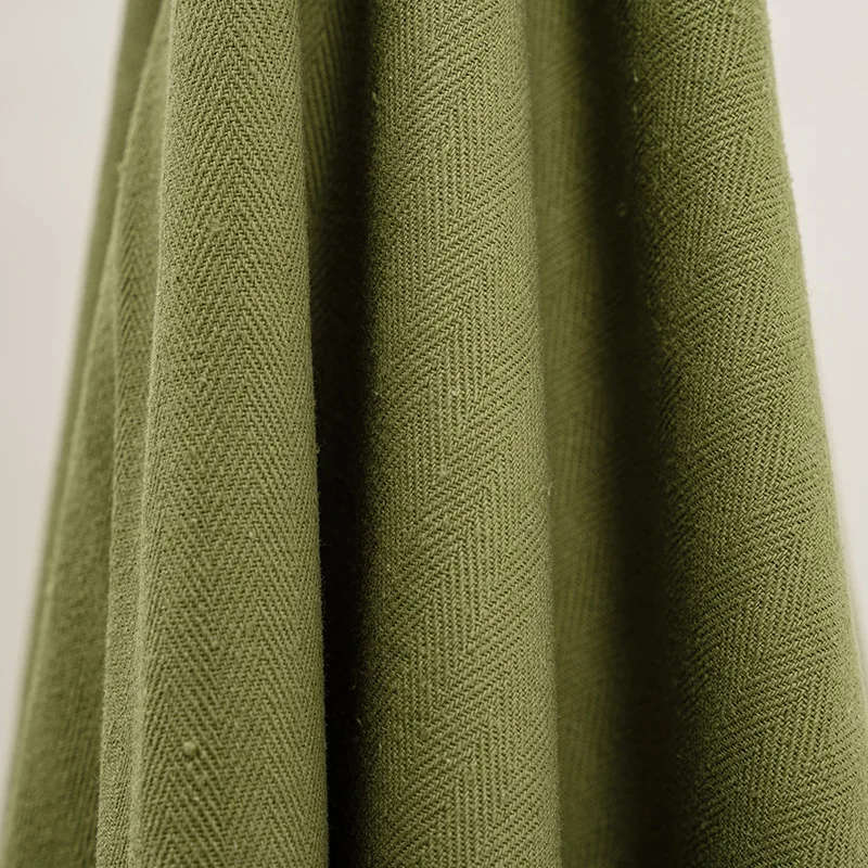 Пользовательский цвет 230gsm армейская зеленая хлопковая ткань в елочку