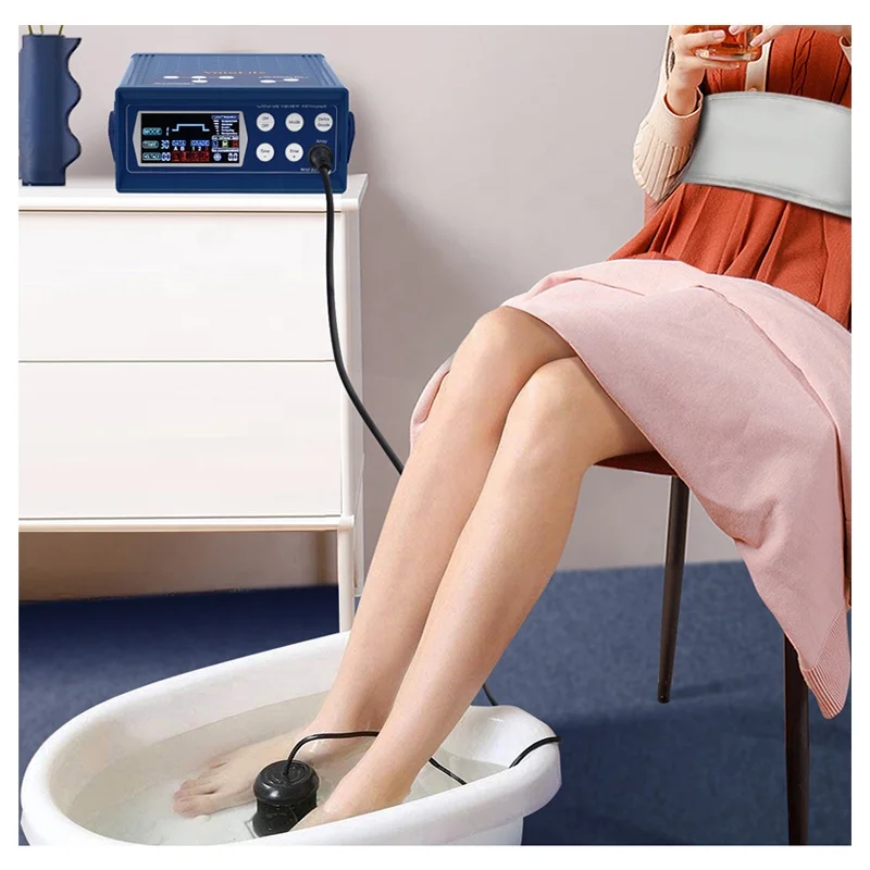 Beautiful Dark Blue Foot Detox Cleanse Machine Footbath Ion Detoxifier Device Foot Soaking