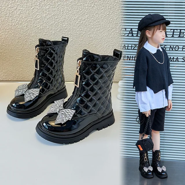 Wholesale Flat Latest Fashion Boots for Girls Children School Shoes Casual Style Princess Boots for Kids