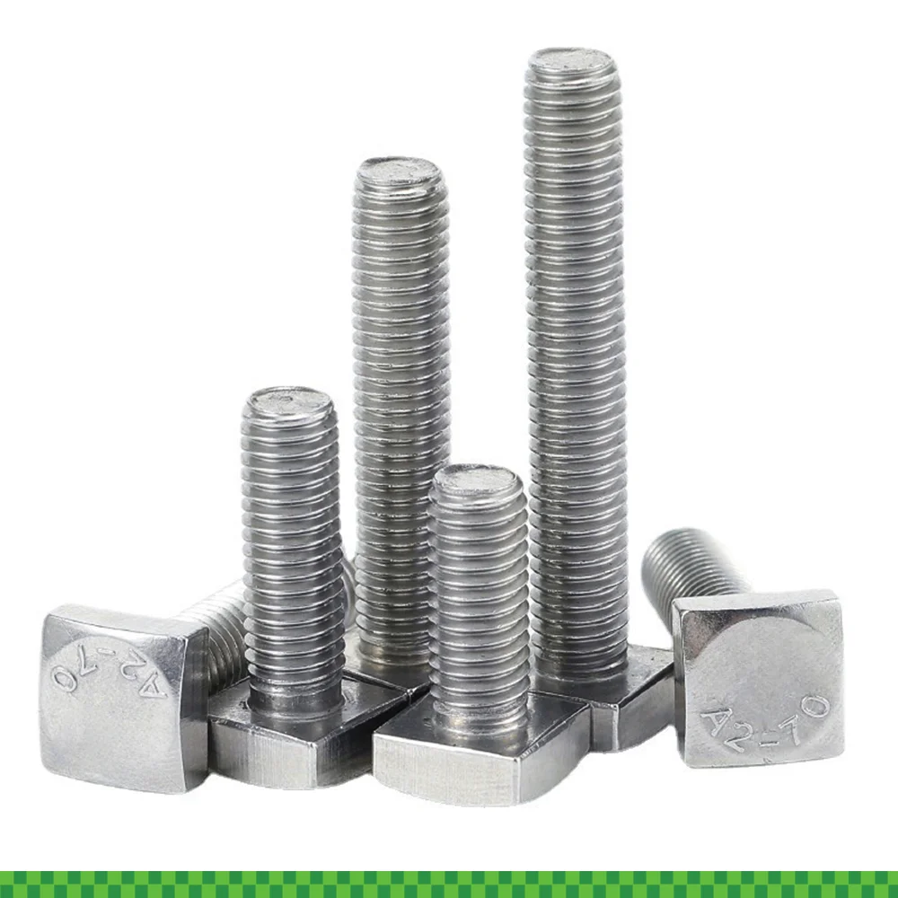 BSK Fully Thread Square Head Bolt & Nut - 304 Stainless Steel