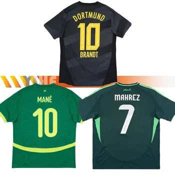 2425 Custom Men's Sports Training Shirt New Black Red Striped Retro Jersey Automated Cutting Breathable Top OEM Soccer Jerseys