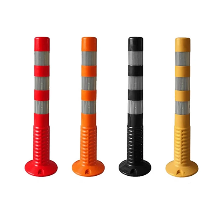 Гибкий дорожный столб пластиковый предупреждающий столбик из ПУ кожи