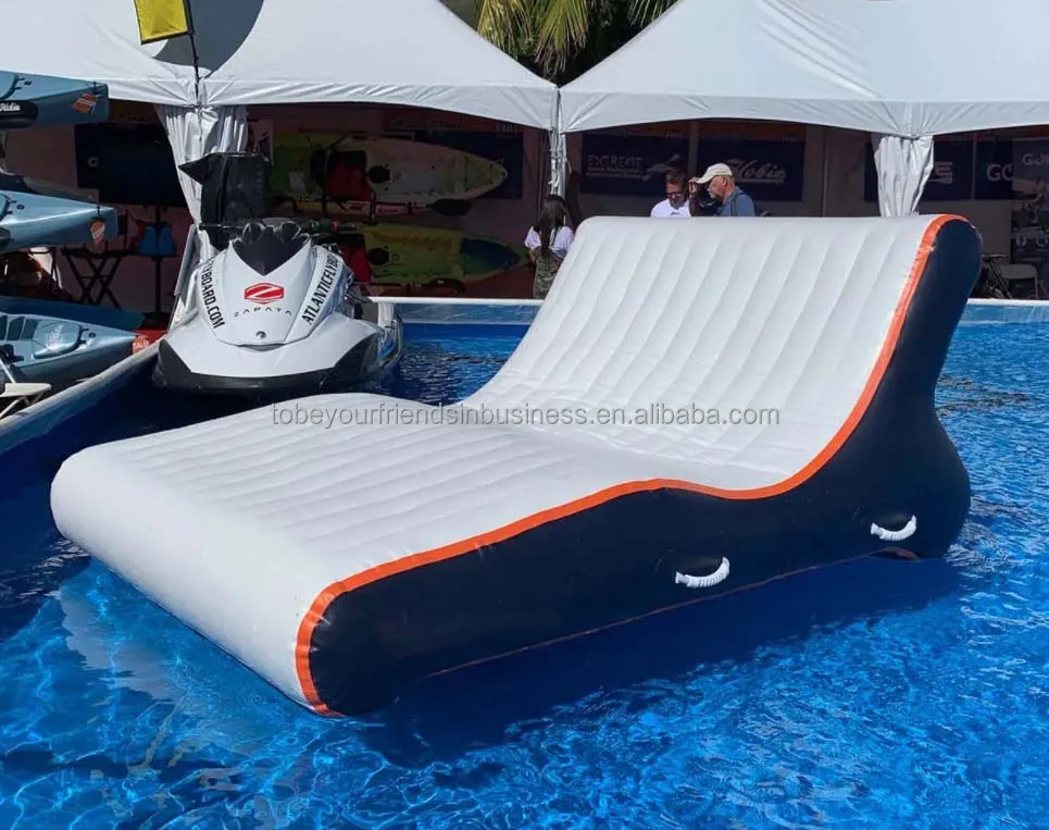 inflatable sun lounger with water