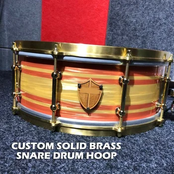Custom Brass solid drum rim snare drum hoops