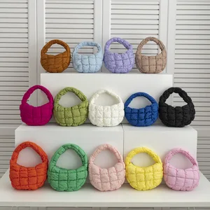 Women's Mini Quilted Puffer Bag Beautiful Bubble Wristlet Purse Waterproof Nylon Handbag
