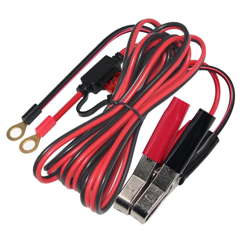 6ft 16/18Awg solar connector cord car Motorcycle charging battery cable 12/24V SAE to round terminal power cable 25