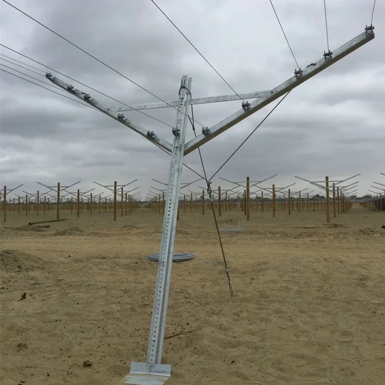 Direct Factory Steel Zinc Coating Table Grape Plantation Vineyard "Y" Shape Grape Open Gable Trellis Poles System