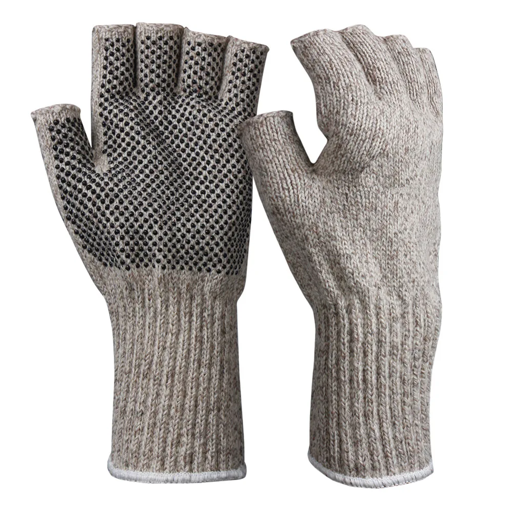 ragg wool gloves with gripper dots