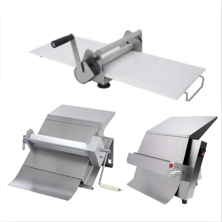 Small hand mini croissant pizza table top fondant stainless steel roller manual dough sheeter machine for pastry home use price