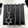 Silver Large six-pointed star with alphabet chain
