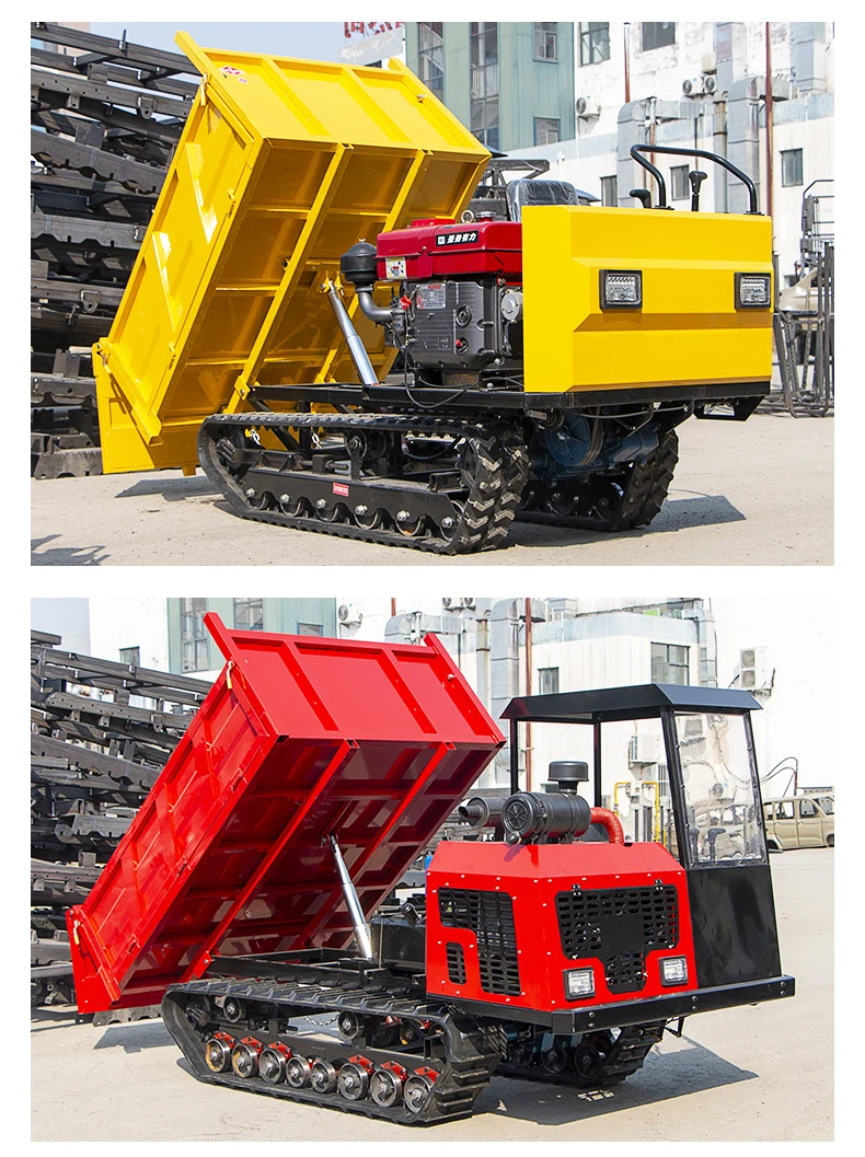 CE Approved 4T Load Track Transporter Diesel Hydraulic Mini Tipper ...