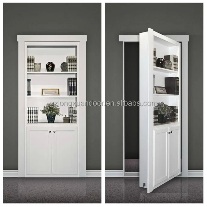 Customized Invisible Panic Room Murphy Bookcase Door Hidden Bookshelf Door Hinge for Bedroom