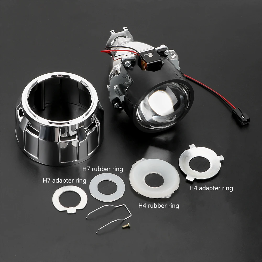 Car Bi Xenon HID Projector Retrofit Headlight Lens Auto Angle Eyes H1 H4 Kit