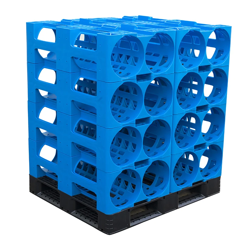 Manufacture Factory Heavy Duty Durable Strong Large HDPE Stackable Metric Modular Bottled 19L 5 Gallon Jug Plastic Water Racks