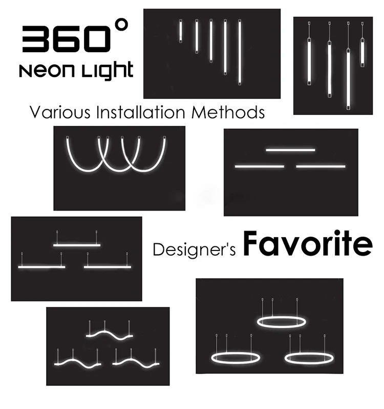 Modern Luminous Linear Lighting Living Packing Room Hotel Support