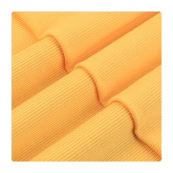 Wholesale 2*2 Rib Fabric 92% Viscose & 8% Spandex 260gsm Stretch Knitted Fabric with 2x2 Rib Pattern Imitated Modal Fabric
