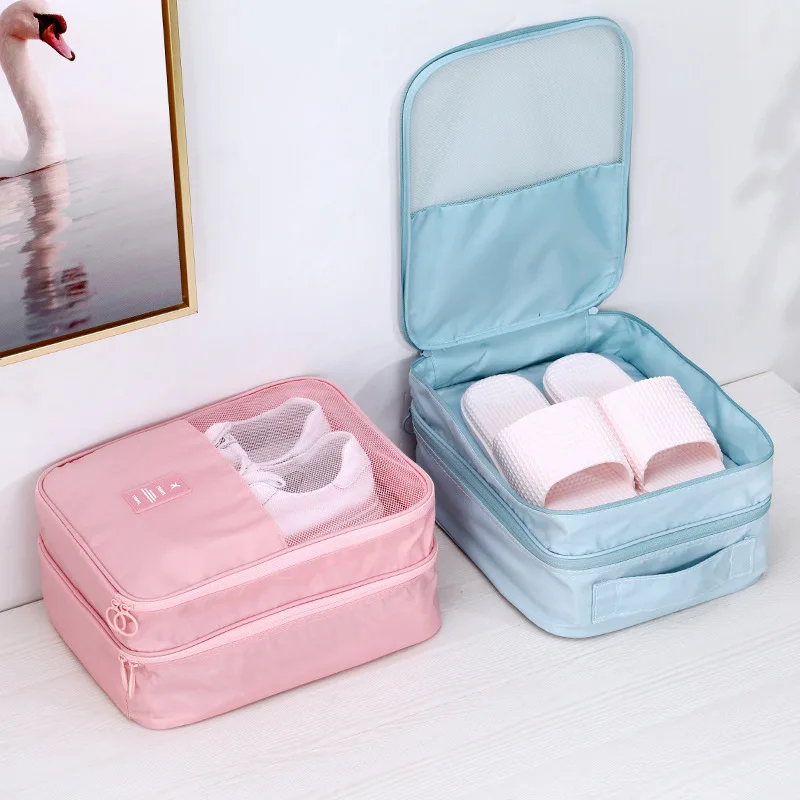 Makeup Toiletry Bag Cosmetic Brush Bag With Zipper Canvas PVC Cosmetic Bag Box 2021