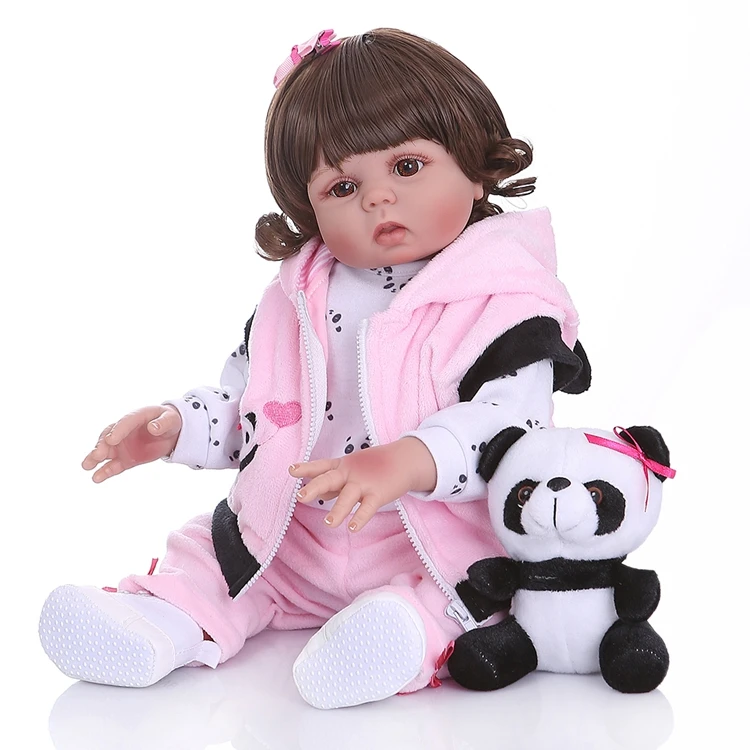 49cm Realistische Reborn Puppe Silikon Mädchen Babypuppe Spielzeug Flexible 