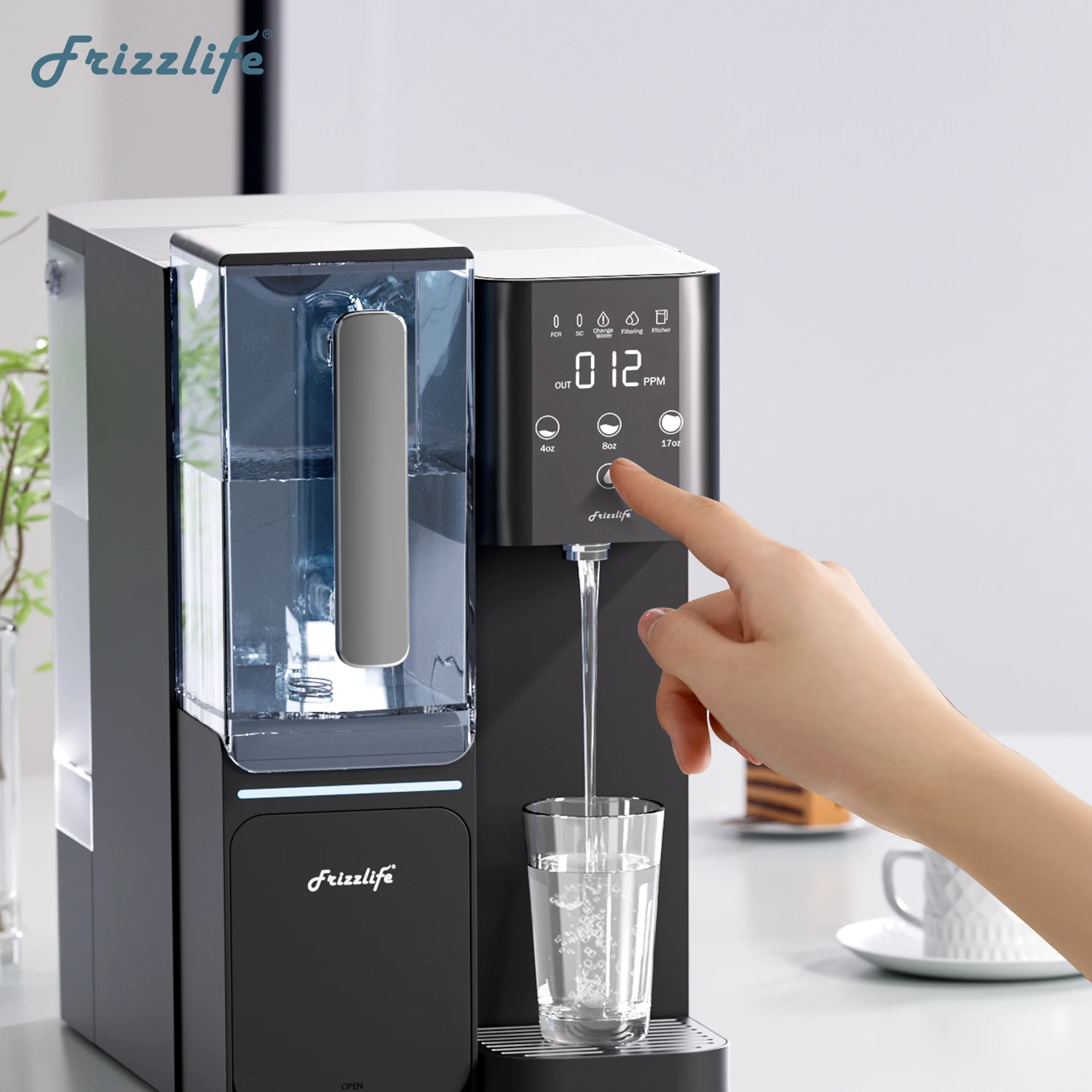 Countertop TDS Monitoring Filter Life Display Reverse Osmosis System Water Filter Dispenser With Large Tank