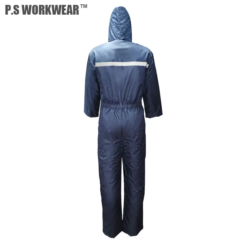 Cold Storage Coverall Thermal Workwear HiVi Multifunctional Winter Outdoor Wear Down Reflective Mens Coverall Freezer Suit