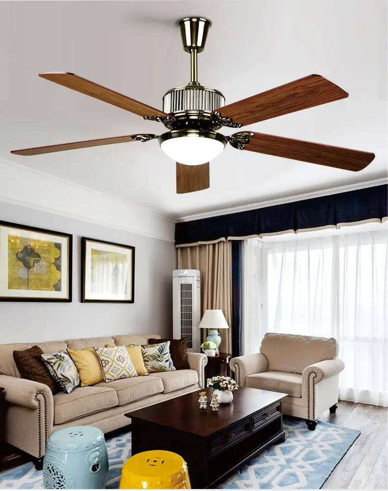 Top Selling Product Metal Body Collocation Frequency Conversion Remote Control LED Ceiling Fan