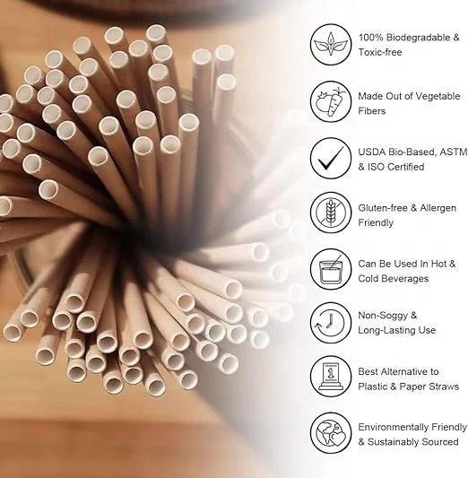 Eco Disposable funny drinking straws 100% biodegradable paper straw Manufacturer Wholesale kraft Paper Straws manufacture