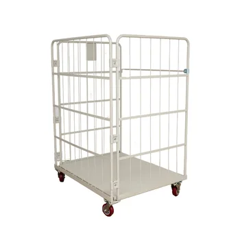 Professional Capacity 500kg Furniture Roll Container Metal Storage Trolley With 4 Wheel