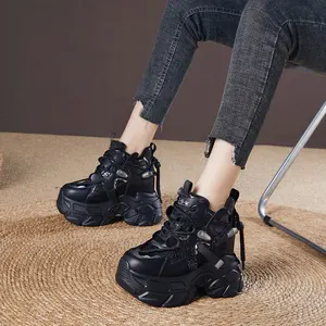 High Quality Platform 12cm Thick Sole Women's Height Increasing Shoes  Autumn/Winter New Sports & Leisure Shoes