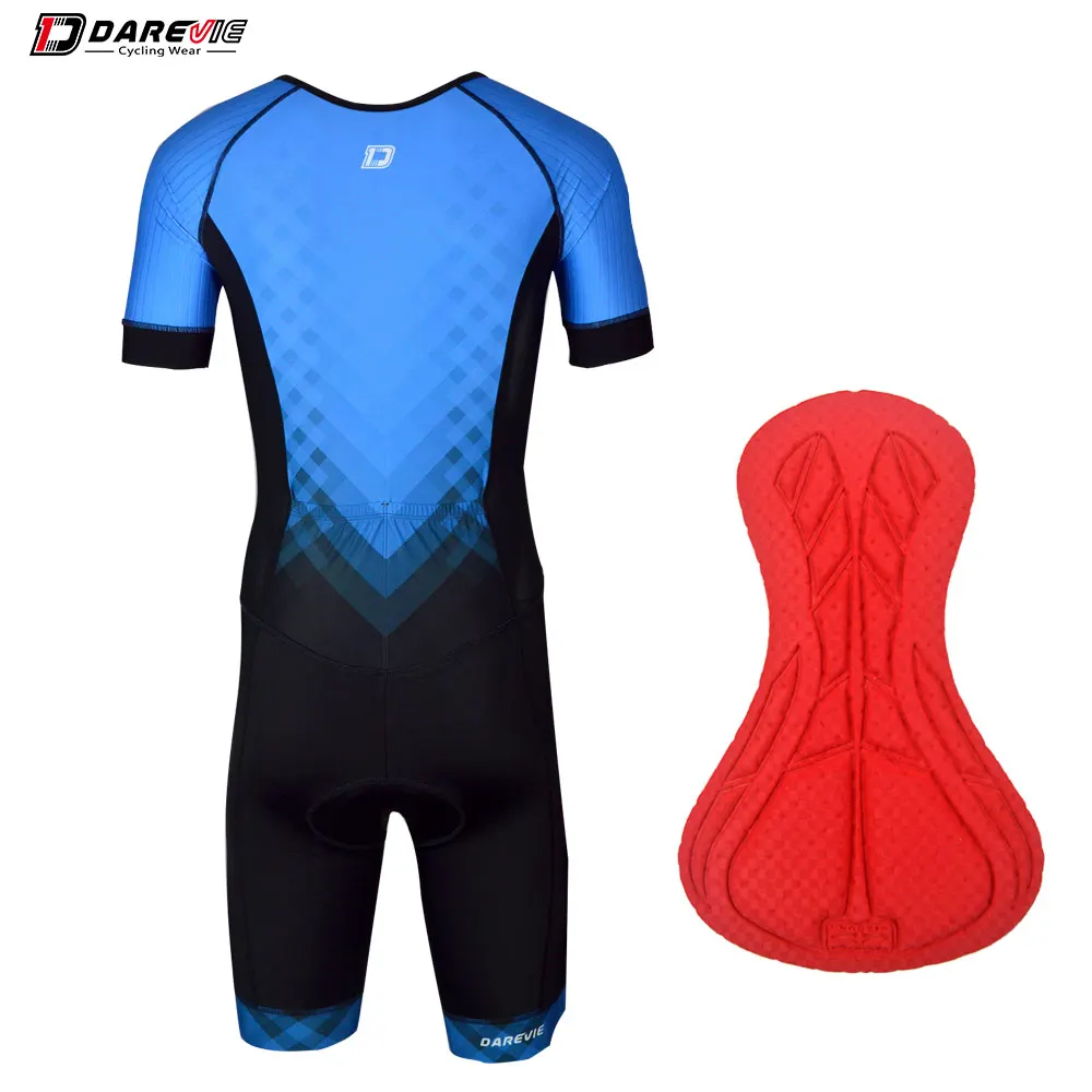Darevie Custom Professional  ELASTIC INTERFACE Tri Pad up to 6 Hours Riding Cycling Triathlon Suit