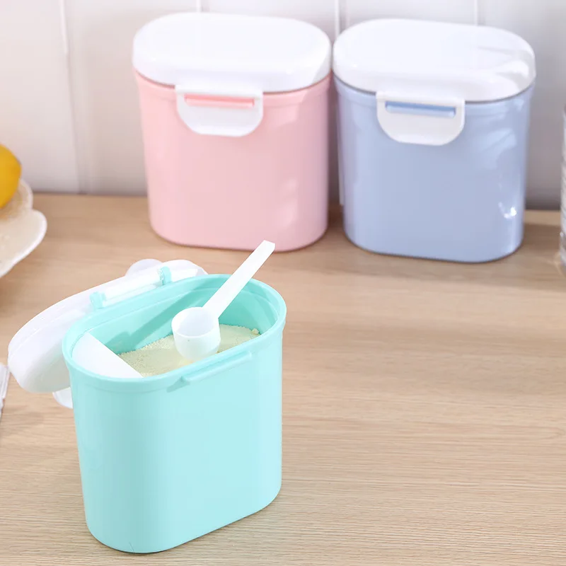 Wholesale portable plastic food grade pp milk powder box for baby snack storage box