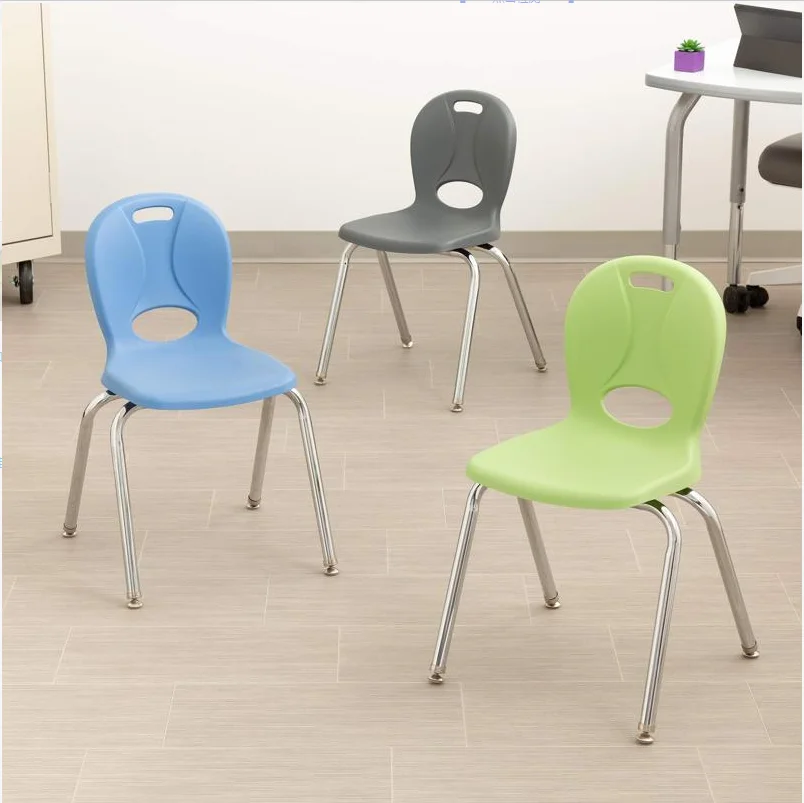 ZOIFUN University Modern Plastic Stackable School Chairs Classroom Furniture Structure Series 16" Seat Height School Chairs