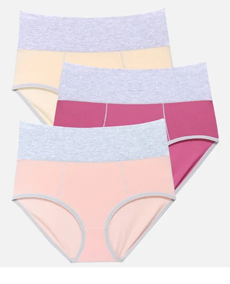 Wirarpa Damesslip van katoen, hoge taille, damesondergoed, multipack XL