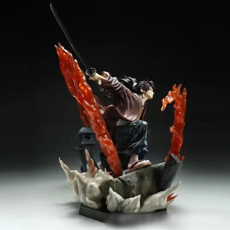30cm Anime Demon Slayer Figuur Douma Juuni Kitsuki Giyuutarou Kokushibo Hashibira Inosuke Actie Beeldje Kimetsu Model Toy Gift