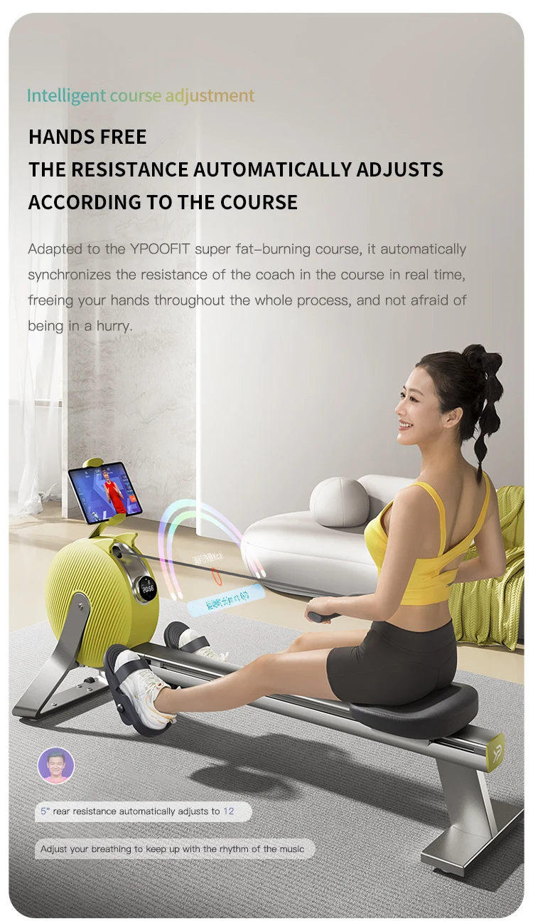 Ypoo Manufacture Cardio Exercise Rowing Machine Seated Rower Air Self