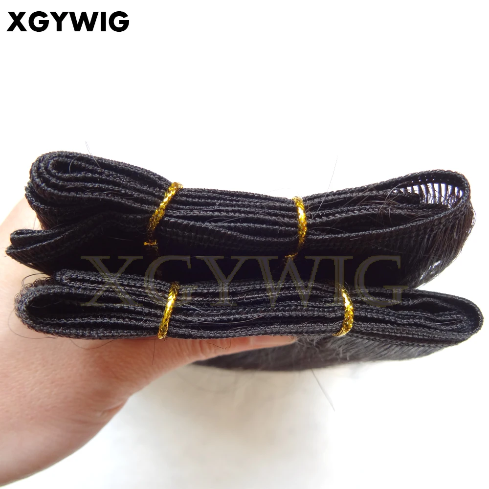 Stock Free Shipping Virgin J Curl  Extension Black Color Single Sewing Weft Bundle 6inch Short Brazilian Hair