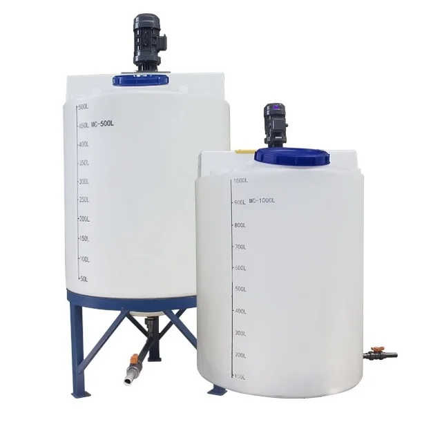 2019 Hot Product 1000 Litre Conical Tank Plastic Cone Bottom Tank with Galvanized Steel Stand Good Price Liquid Nitrogen Storage