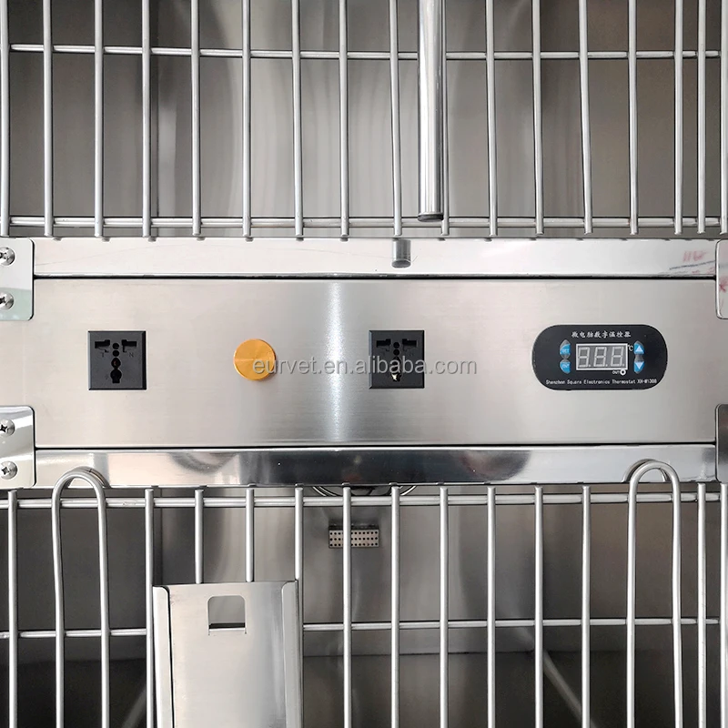 EUR VET Practical Veterinary Dog Cage Temperature Control and Oxygen  Infused Pet ICU Hospital Equipment