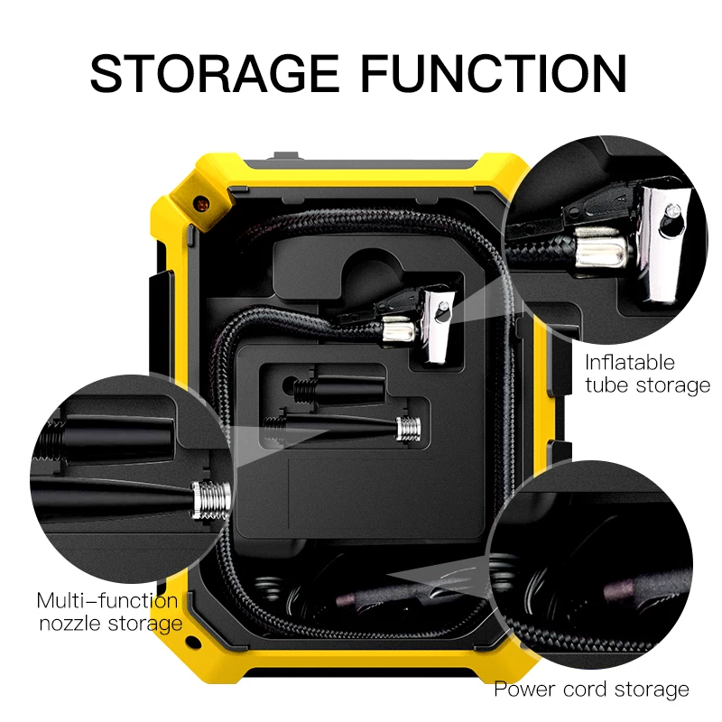 Small Car air Compressor Vehicle air Pump Corded Tire Inflador Tyre Pump for Sedan Car