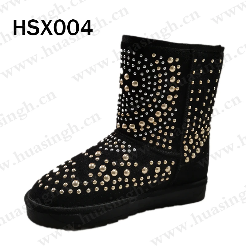LXG,stylish Rhinestone Design Snow Boots Popular in South Korean Winter Women Boots with Warm Wool Lining HSX004