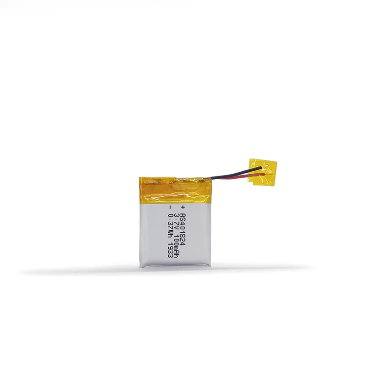 In stock factory price for 401824 3.7v 100mah lithium polymer battery lipo li-ion battery