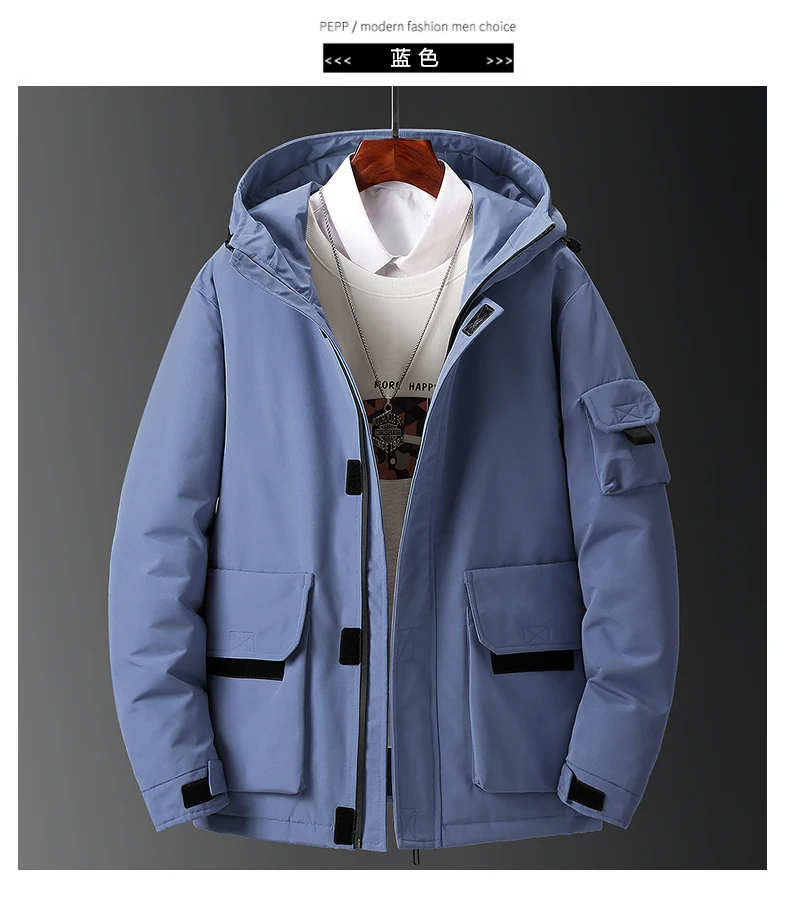 ANSZKTN Men's Winter Warm Padded Jackets - Softshell Hooded