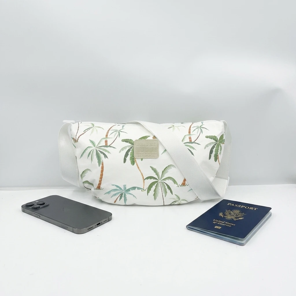 Custom Logo Eco Recyclable 100% Tyvek Material Waist Bag Aloha Style Shell Pattern Waterproof Tyvek Fanny Pack