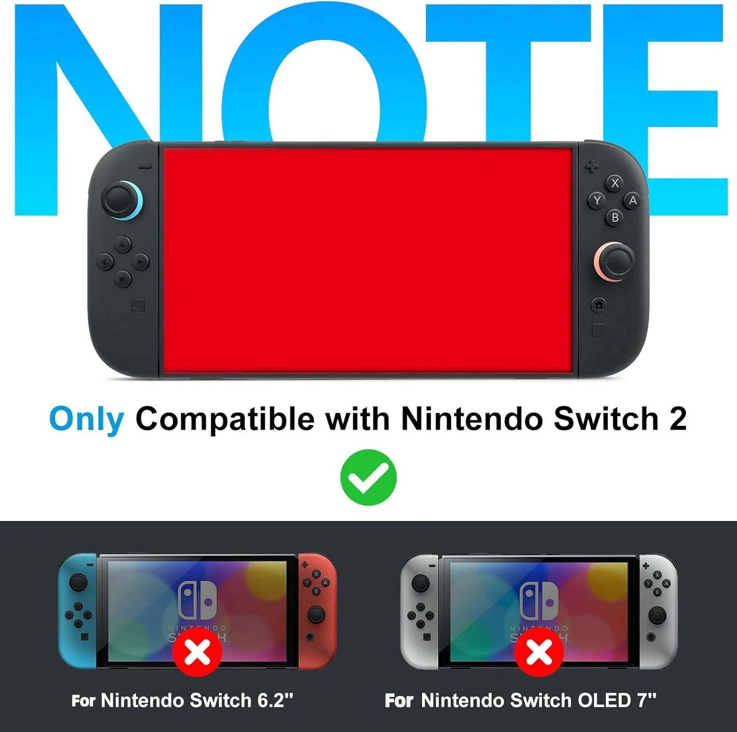 product laudtec hardness tempered glass screen protectors for nintendo switch 2 gaming console tempered film set-4